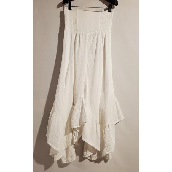 NATURAL LIFE Dresses & Skirts - Natural Life Gauze Smocked Ruffle Peasant Maxi Skirt XS White Angel Cottage Boho